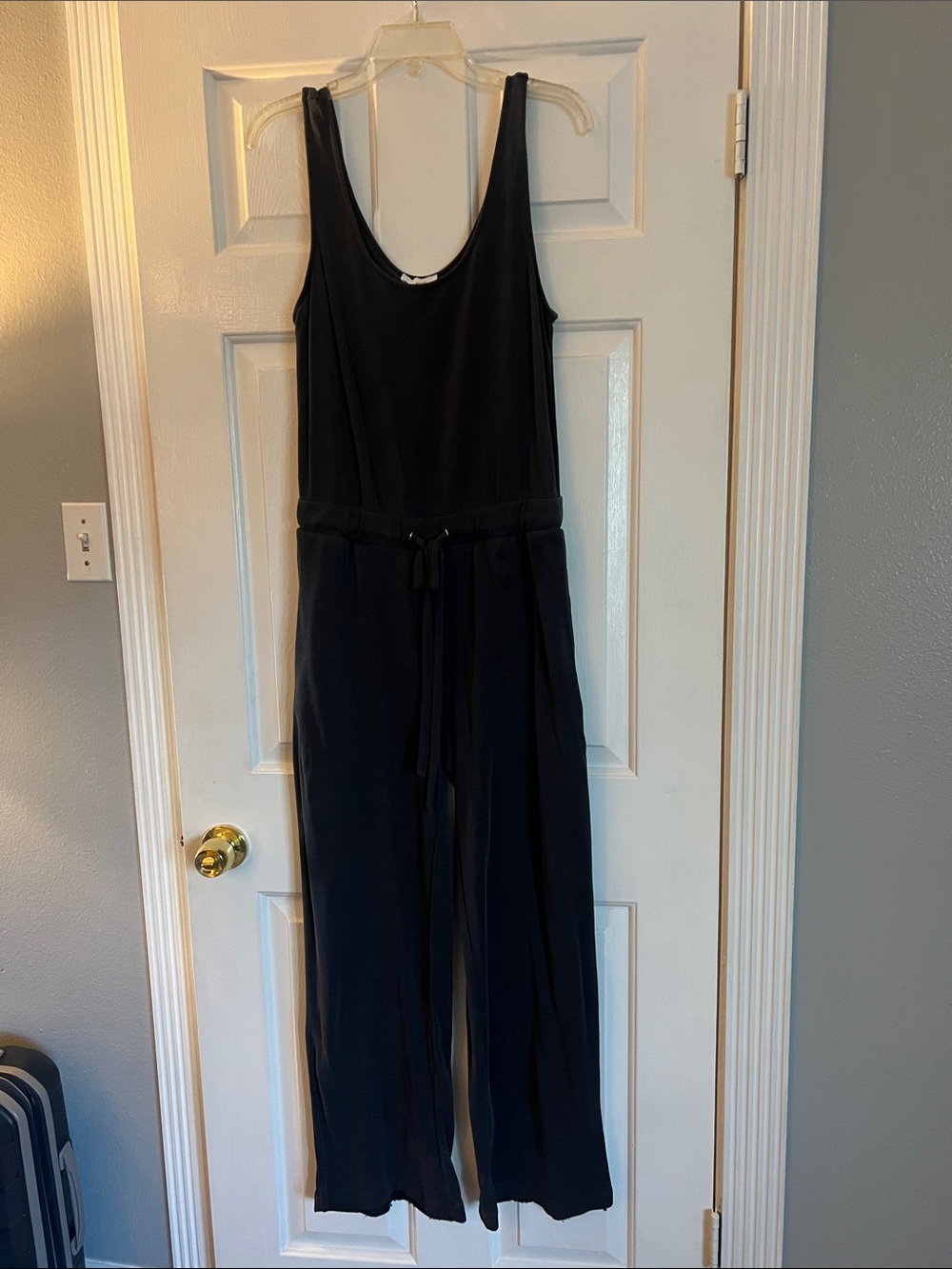 Soma navy blue Sleeveless Wide-Leg Jumpsuit with Drawstring Waist
